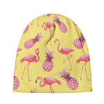 Pineapple And Flamingo Pattern Print Beanie