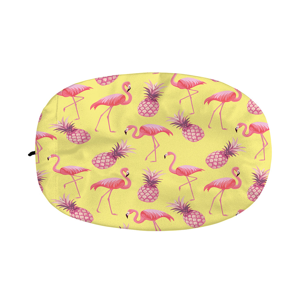 Pineapple And Flamingo Pattern Print Car Side Mirror Covers