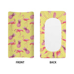 Pineapple And Flamingo Pattern Print Changing Pad Cover