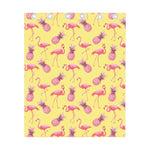 Pineapple And Flamingo Pattern Print Curtain