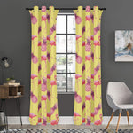 Pineapple And Flamingo Pattern Print Curtain