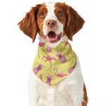 Pineapple And Flamingo Pattern Print Dog Bandana