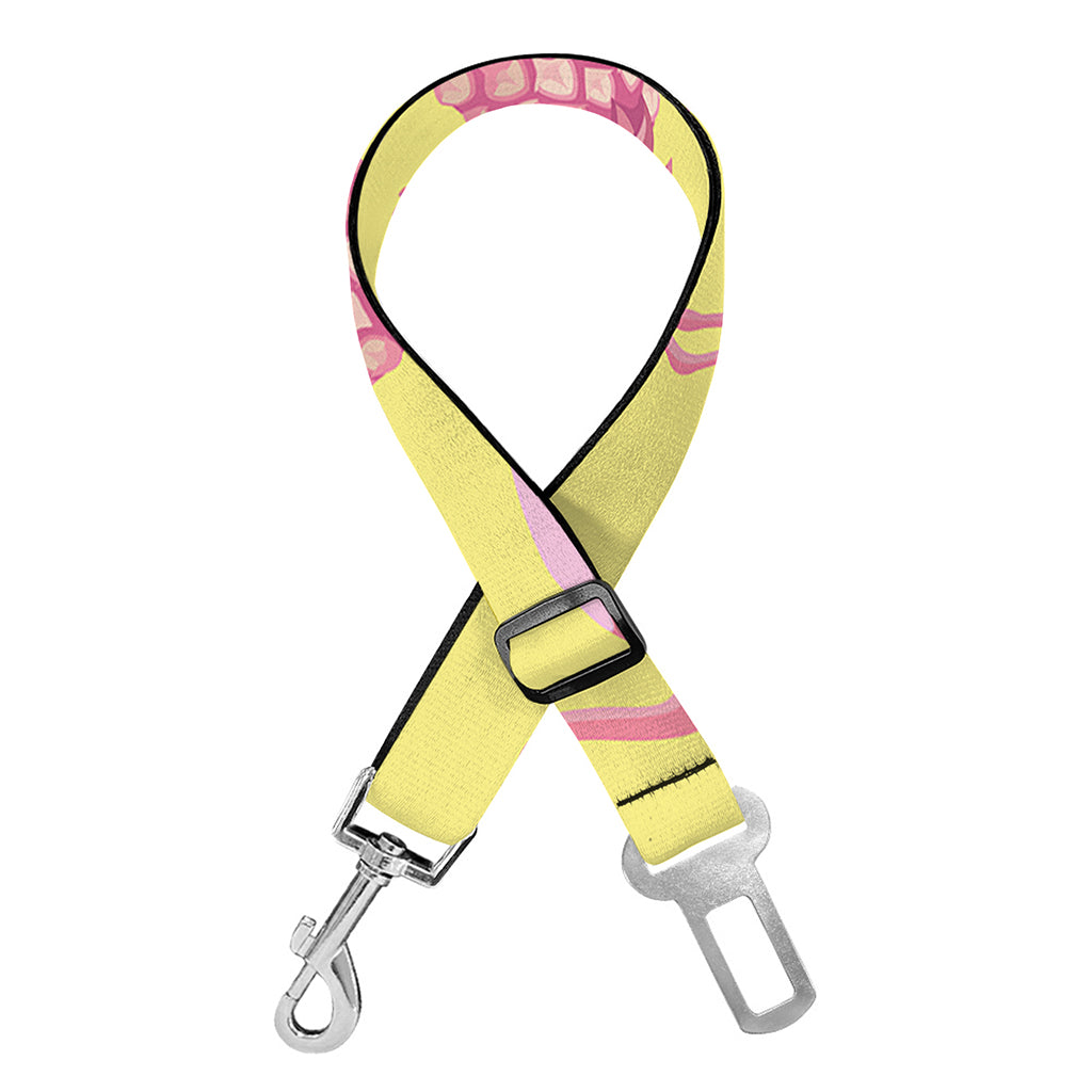 Pineapple And Flamingo Pattern Print Dog Seat Belt
