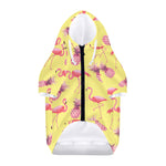 Pineapple And Flamingo Pattern Print Dog Zip Up Hoodie
