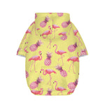 Pineapple And Flamingo Pattern Print Dog Zip Up Hoodie