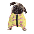 Pineapple And Flamingo Pattern Print Dog Zip Up Jacket