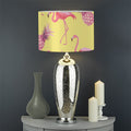 Pineapple And Flamingo Pattern Print Drum Lamp Shade