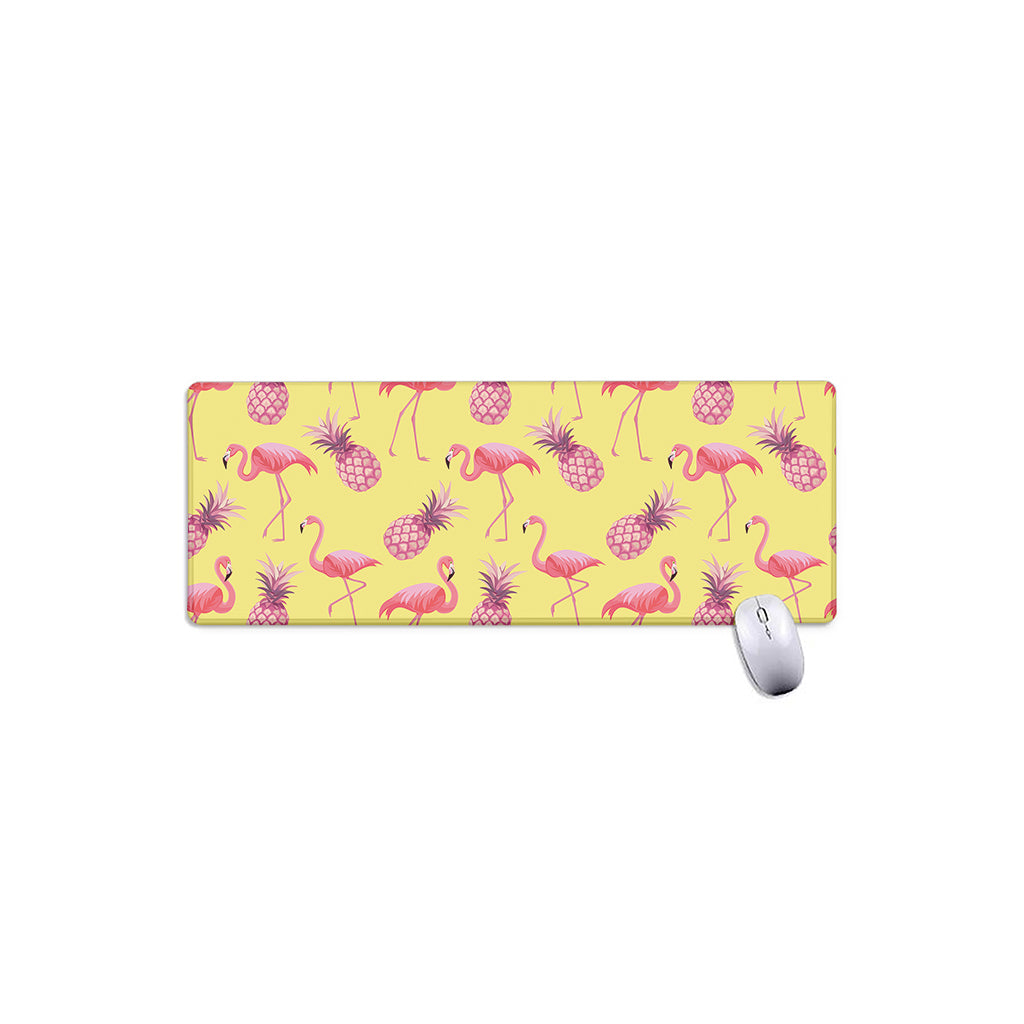 Pineapple And Flamingo Pattern Print Extended Mouse Pad