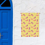 Pineapple And Flamingo Pattern Print Garden Flag