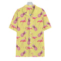 Pineapple And Flamingo Pattern Print Hawaiian Shirt