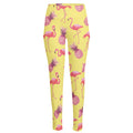 Pineapple And Flamingo Pattern Print High-Waisted Pocket Leggings
