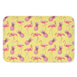 Pineapple And Flamingo Pattern Print Indoor Door Mat