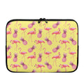 Pineapple And Flamingo Pattern Print Laptop Sleeve