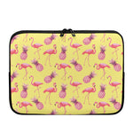 Pineapple And Flamingo Pattern Print Laptop Sleeve