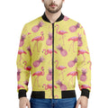 Pineapple And Flamingo Pattern Print Men's Bomber Jacket