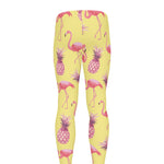 Pineapple And Flamingo Pattern Print Men's leggings