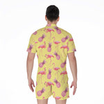 Pineapple And Flamingo Pattern Print Men's Rompers