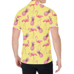 Pineapple And Flamingo Pattern Print Men's Shirt