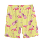 Pineapple And Flamingo Pattern Print Men's Sports Shorts