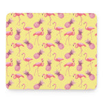 Pineapple And Flamingo Pattern Print Mouse Pad