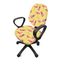 Pineapple And Flamingo Pattern Print Office Chair Cover