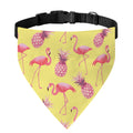 Pineapple And Flamingo Pattern Print Over The Collar Dog Bandana