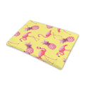 Pineapple And Flamingo Pattern Print Pet Cooling Mat Cover