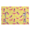 Pineapple And Flamingo Pattern Print Placemat