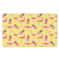 Pineapple And Flamingo Pattern Print Polyester Doormat