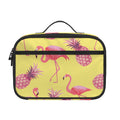Pineapple And Flamingo Pattern Print Portable Lunch Bag