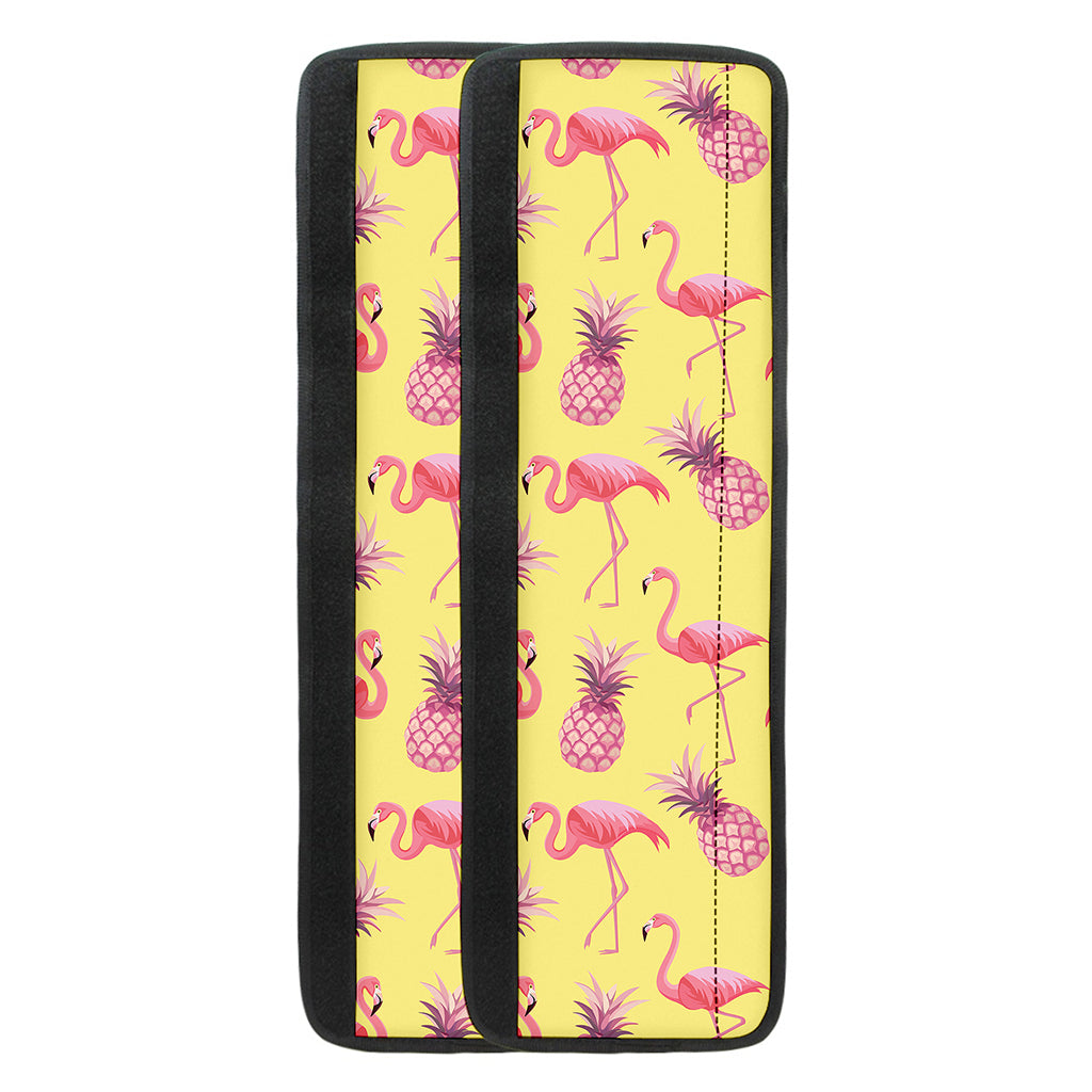 Pineapple And Flamingo Pattern Print Refrigerator Handle Covers