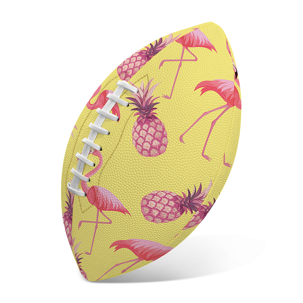 Pineapple And Flamingo Pattern Print Rugby Ball