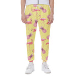 Pineapple And Flamingo Pattern Print Scuba Joggers