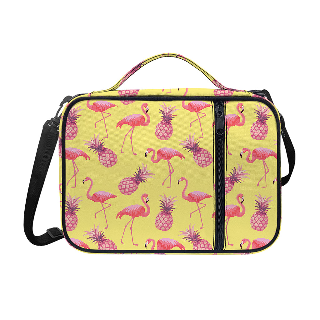 Pineapple And Flamingo Pattern Print Shoulder Strap Bible Bag