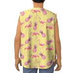 Pineapple And Flamingo Pattern Print Sleeveless Baseball Jersey