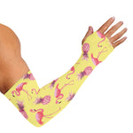 Pineapple And Flamingo Pattern Print Sun Protection Arm Sleeves