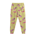Pineapple And Flamingo Pattern Print Sweatpants