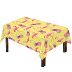 Pineapple And Flamingo Pattern Print Tablecloth