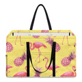 Pineapple And Flamingo Pattern Print Utility Tote Bag