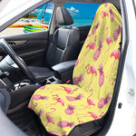 Pineapple And Flamingo Pattern Print Waterproof Car Seat Cover