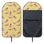 Pineapple And Flamingo Pattern Print Waterproof Car Seat Cover