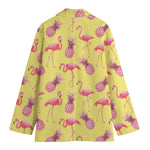 Pineapple And Flamingo Pattern Print Women's Blazer