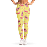 Pineapple And Flamingo Pattern Print Women's Leggings