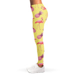 Pineapple And Flamingo Pattern Print Women's Leggings