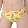 Pineapple And Flamingo Pattern Print Women's Panties