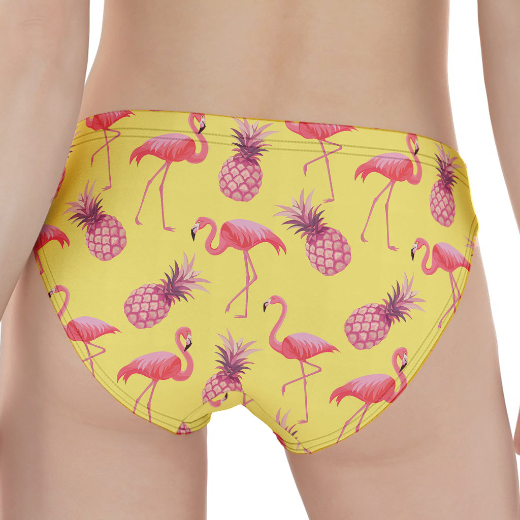 Pineapple And Flamingo Pattern Print Women's Panties