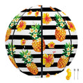 Pineapple And Hibiscus Striped Print Basketball