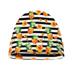 Pineapple And Hibiscus Striped Print Beanie