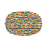 Pineapple And Hibiscus Striped Print Car Side Mirror Covers