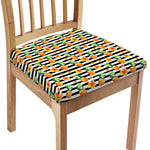 Pineapple And Hibiscus Striped Print Chair Cushion Cover
